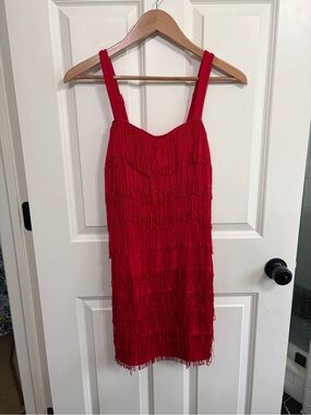 Great condition red Flapper mini dress size S. Costume, Halloween, cosplay